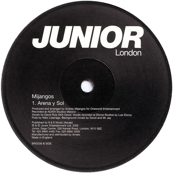 Mijangos : Arena Y Sol / Music And Soul (12")