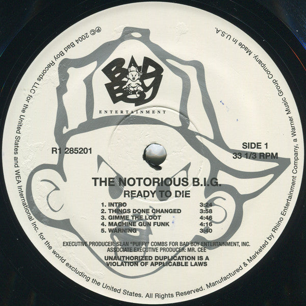 Notorious B.I.G. : Ready To Die (2xLP, Album, RE, 180)