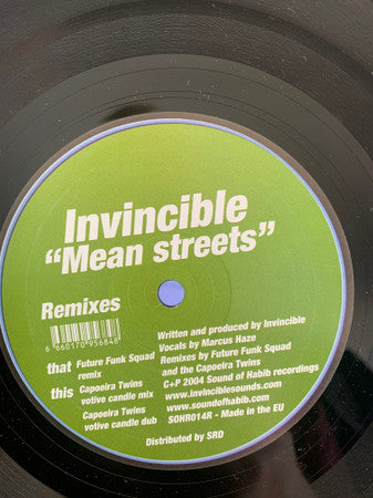 Invincible : Mean Streets (Remixes) (12")