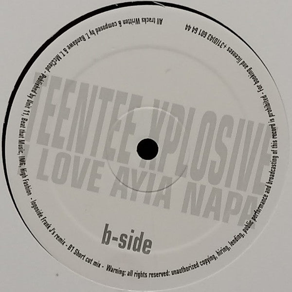 Teentee Explosive : I Love Ayia Napa (12")