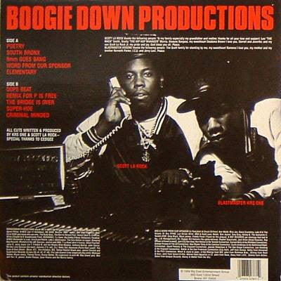 Boogie Down Productions : Criminal Minded (LP, Album, RE)