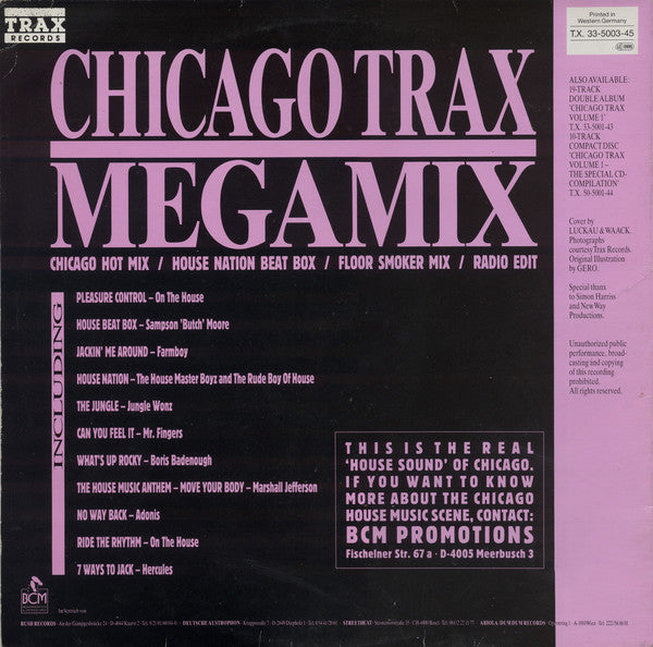 Various : Chicago Trax Megamix (LP, Mixed, Gat)