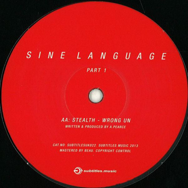 Teebee / Stealth (7) : Sine Language (Part 1) (12")
