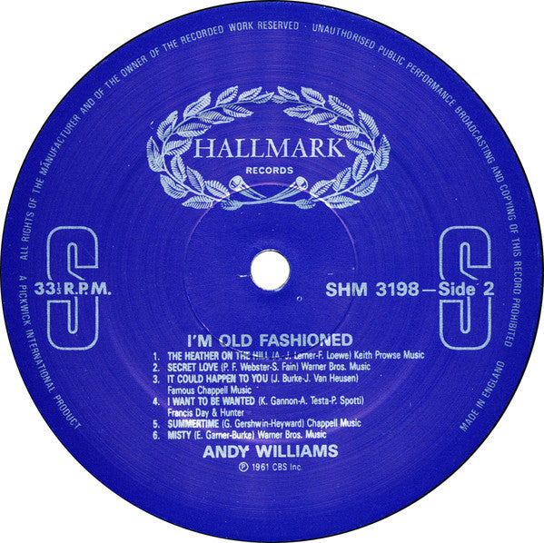 Andy Williams : I'm Old Fashioned (LP, RE)