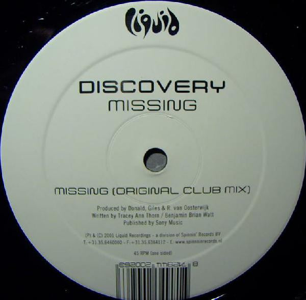 Discovery : Missing (12", S/Sided)