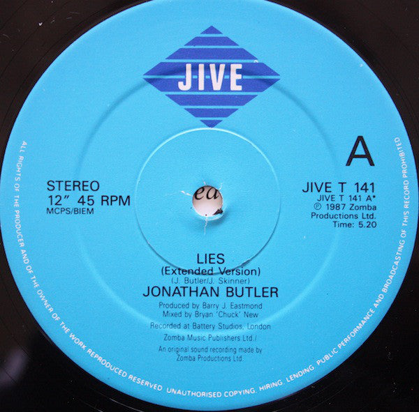 Jonathan Butler : Lies (12")