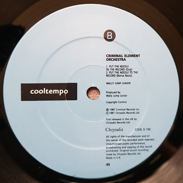 Criminal Element Orchestra : Put The Needle To The Record (12", P/Mixed)