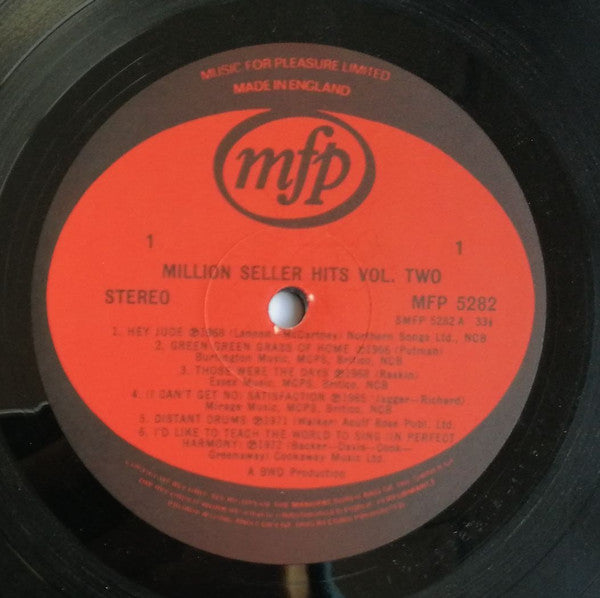 Unknown Artist : Million Seller Hits Volume Two (LP)