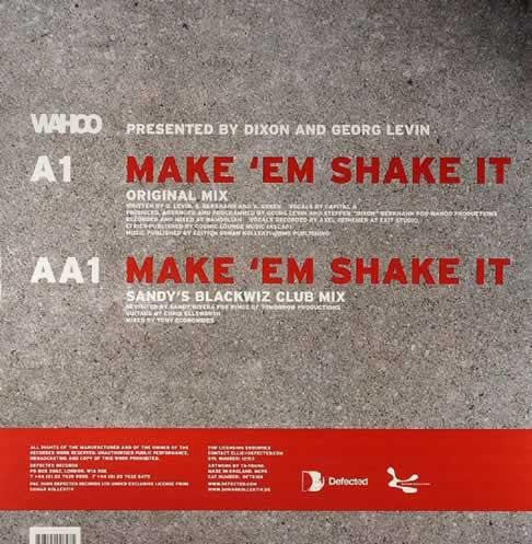 Wahoo Presented By Dixon And Georg Levin : Make 'Em Shake It (12", Single)