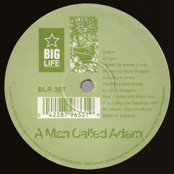 A Man Called Adam : I Want To Know (12")