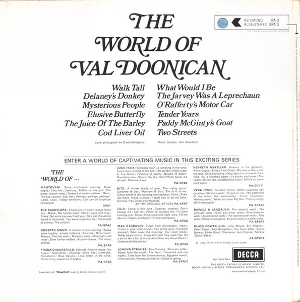 Val Doonican : The World Of Val Doonican (LP, Comp)