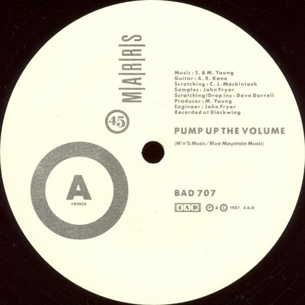 M|A|R|R|S : Pump Up The Volume (12", Single)
