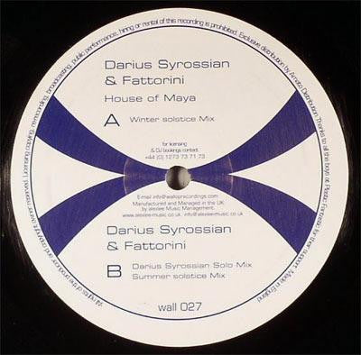 Darius Syrossian & Fattorini : House Of Maya (12")