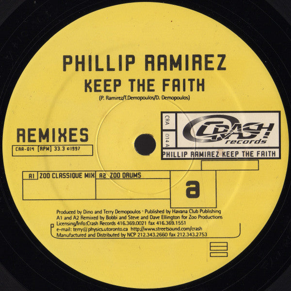 Phillip Ramirez : Keep The Faith (Remixes) (12")