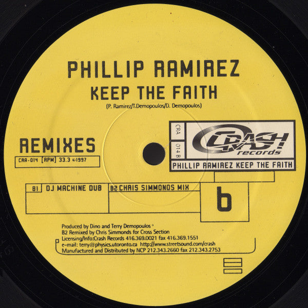 Phillip Ramirez : Keep The Faith (Remixes) (12")