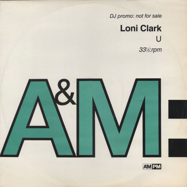 Loni Clark : U (12", Single, Promo)