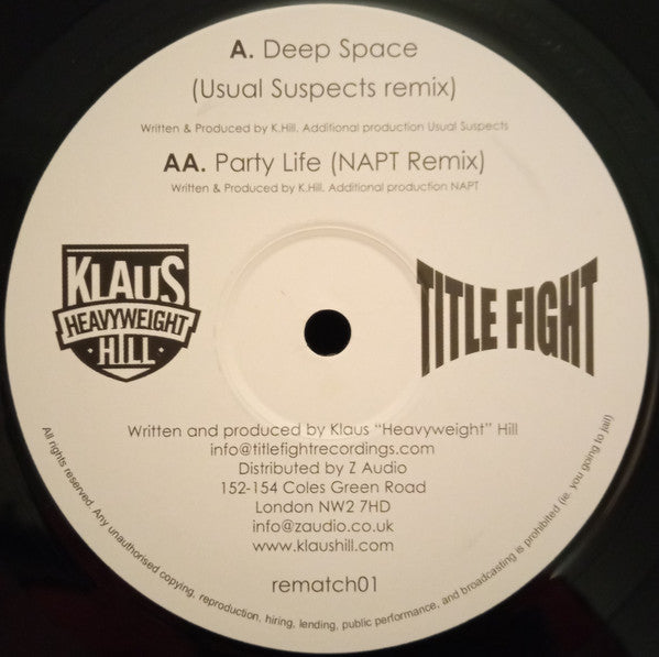 Klaus Heavyweight Hill* : Title Fight Remixed (12")