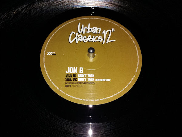 Jon B : Keep It Real / Don't Talk (12")