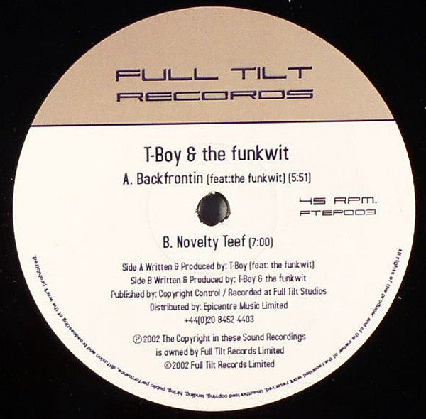 T-Boy & The Funkwit : Butt Naked (12")