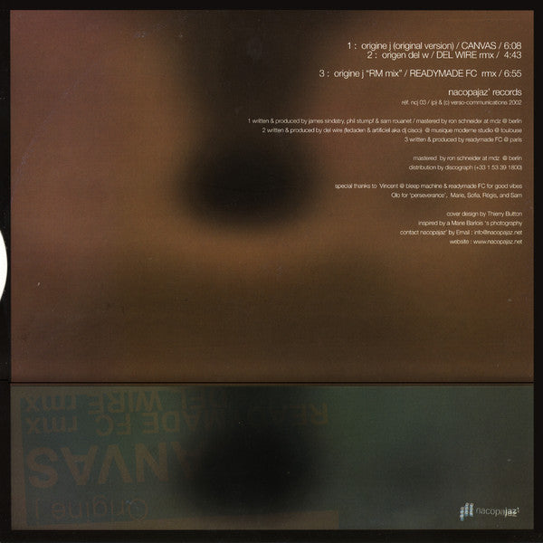 Canvas : Origine J (12")