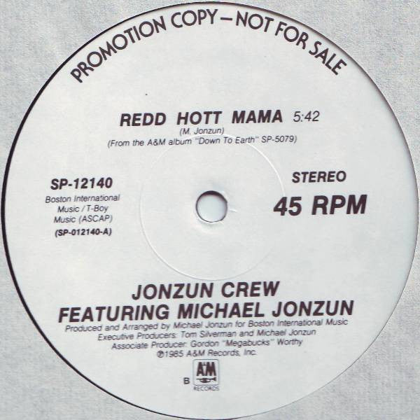 The Jonzun Crew Featuring Michael Jonzun : Redd Hott Mama (12", Promo)