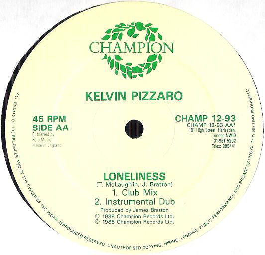 Kelvin Pizarro : Loneliness (12")
