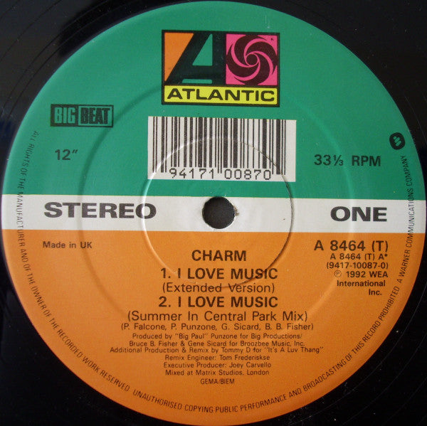 Charm* : I Love Music (12")