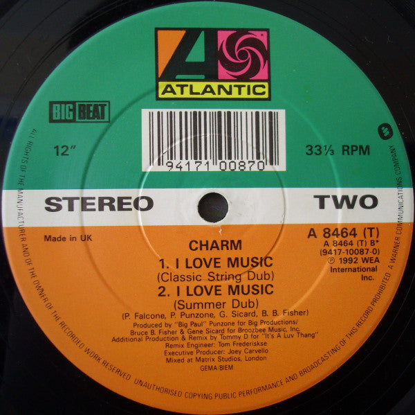 Charm* : I Love Music (12")