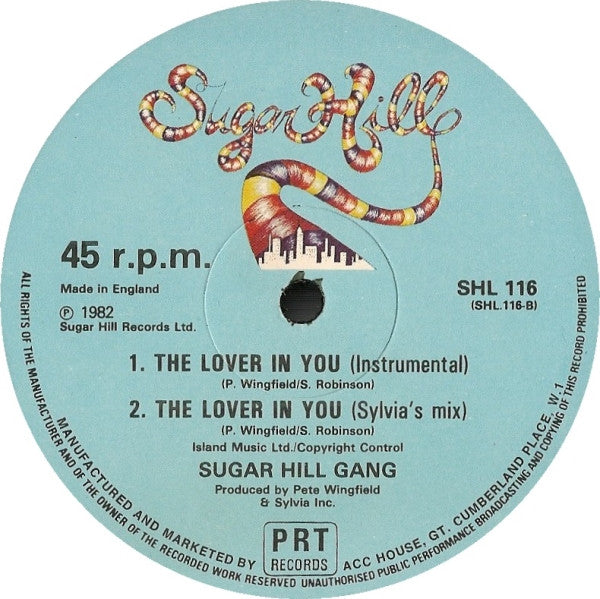 Sugar Hill Gang* : The Lover In You (12", Single)