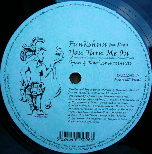 Funkshun : You Turn Me On (Spen & Karizma Remixes) (12")