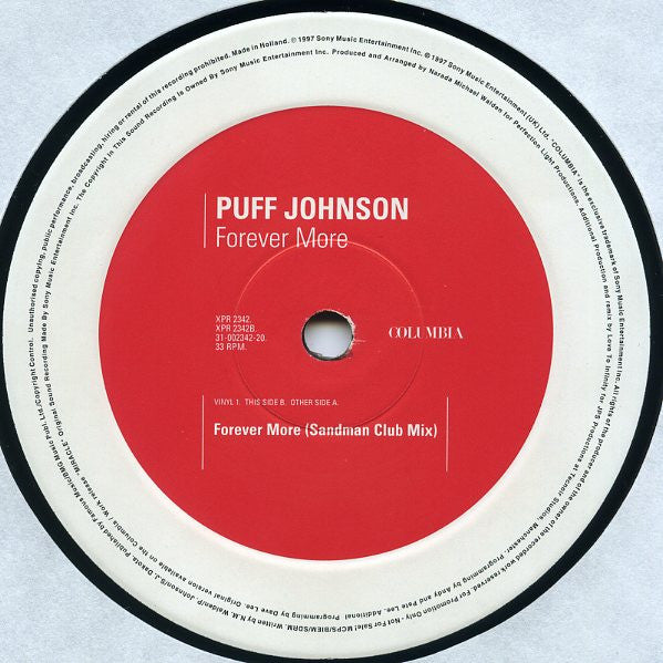 Puff Johnson : Forever More (House Mixes From Love To Infinity) (12", Promo)
