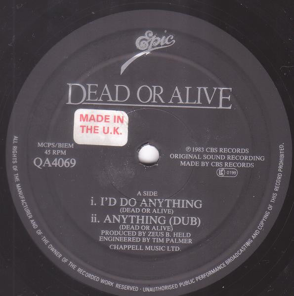Dead Or Alive : I'd Do Anything (10")