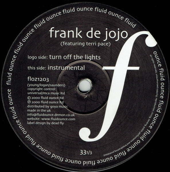 Frank De Jojo Featuring Terri Pace : Turn Off The Lights (12")