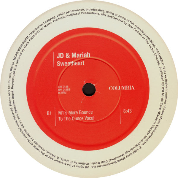 Jermaine Dupri & Mariah Carey : Sweetheart (2x12", Promo)