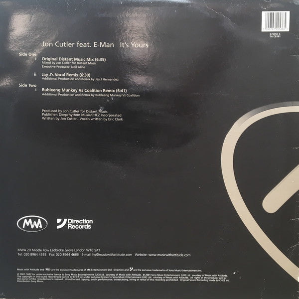 Jon Cutler : It's Yours (12")
