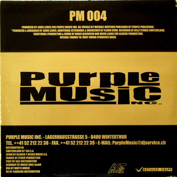 Jamie Lewis Feat. Michael Watford : For You (12")