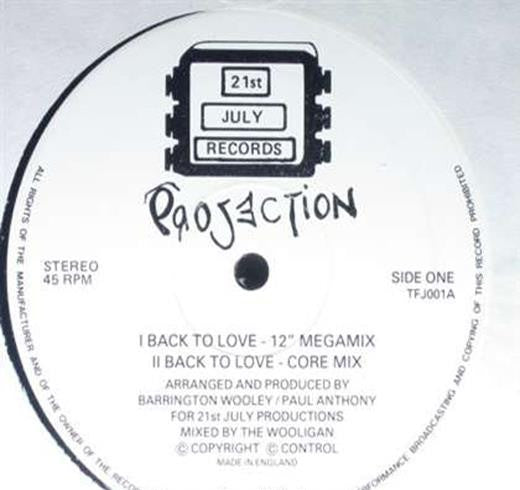 Projection : Back To Love (12", Single)