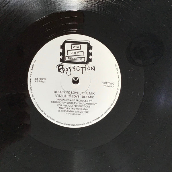 Projection : Back To Love (12", Single)