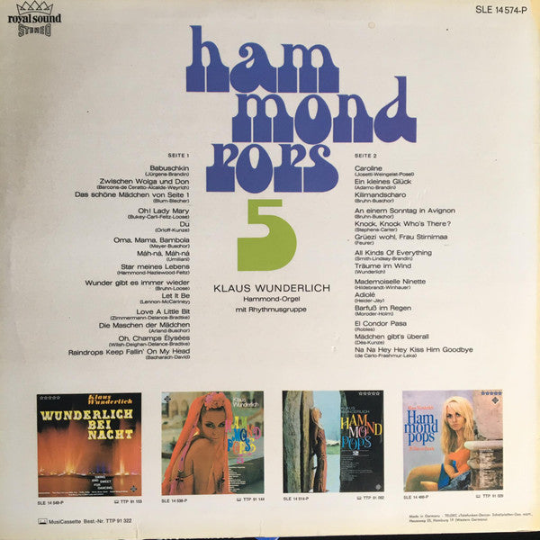 Klaus Wunderlich : Hammond Pops 5 (LP, Album)