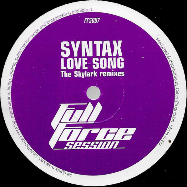 Syntax (4) : Love Song (The Skylark Remixes) (12")