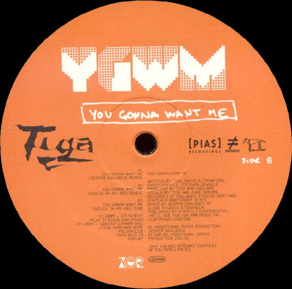 Tiga : You Gonna Want Me "Remixes" (12", Single)