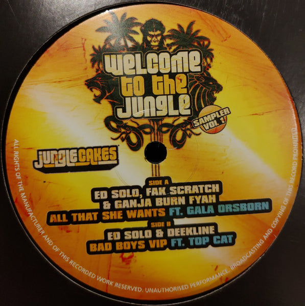 Ed Solo, Fak Scratch & Ganja Burn Fyah / Ed Solo & Deekline* : Welcome To The Jungle (Sampler Vol 1) (12", Smplr)