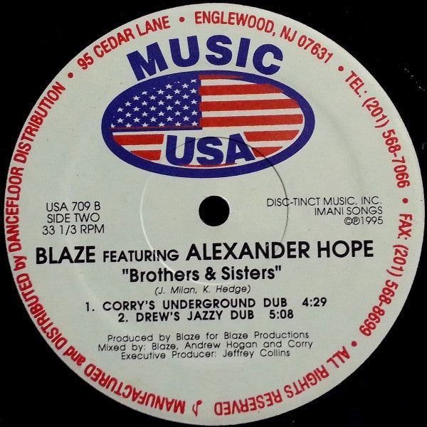 Blaze Featuring Alexander Hope : Brothers & Sisters (12")