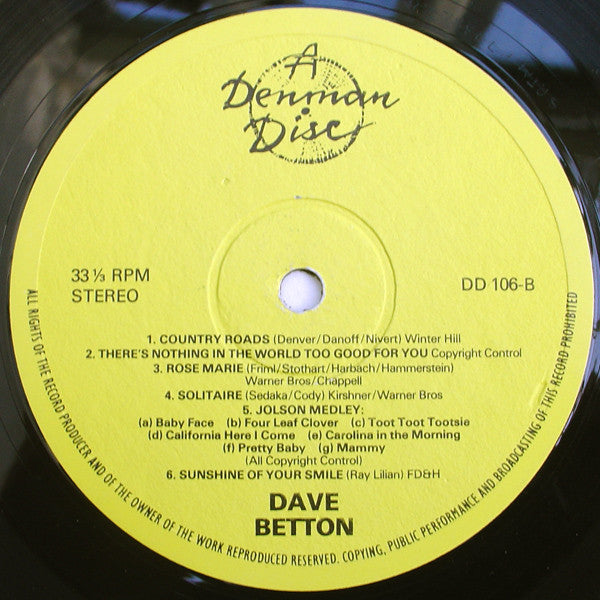 Dave Betton : At Your Request... (LP)