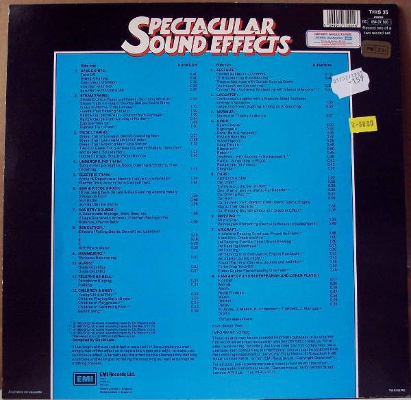 No Artist : Spectacular Sound Effects (Album Two Of Two Album Set) (LP, Album, Comp, Mono)