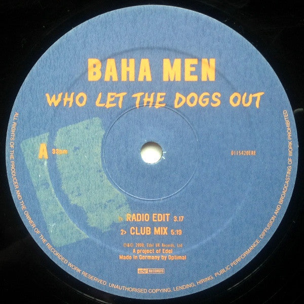 Baha Men : Who Let The Dogs Out (12")