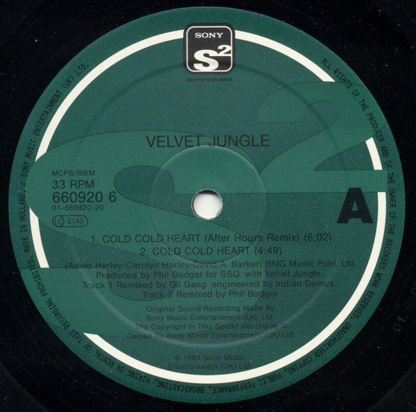 Velvet Jungle : Cold Cold Heart (12")