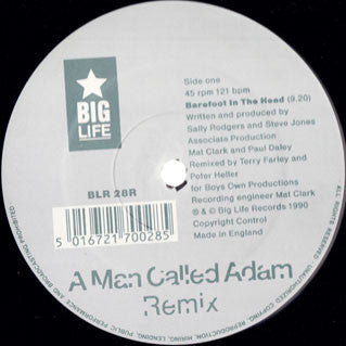 A Man Called Adam : Barefoot In The Head (Remix) (12")