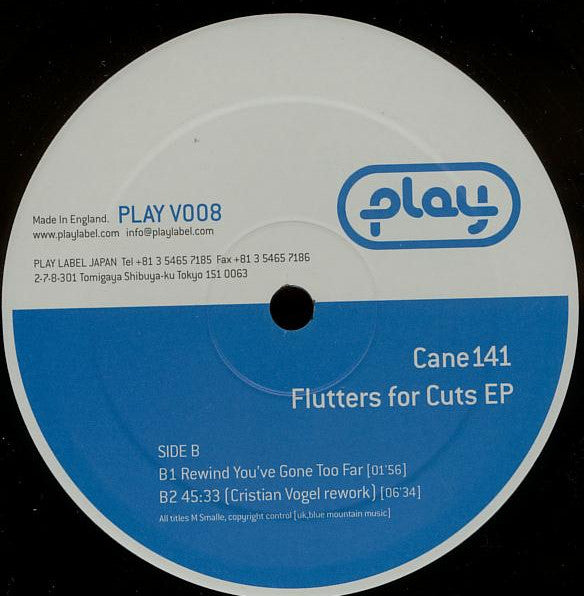 Cane 141 : Flutters For Cuts EP (12", EP)