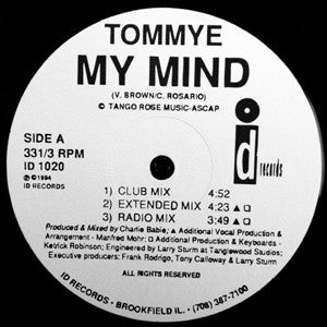 Tommye : My Mind (12")